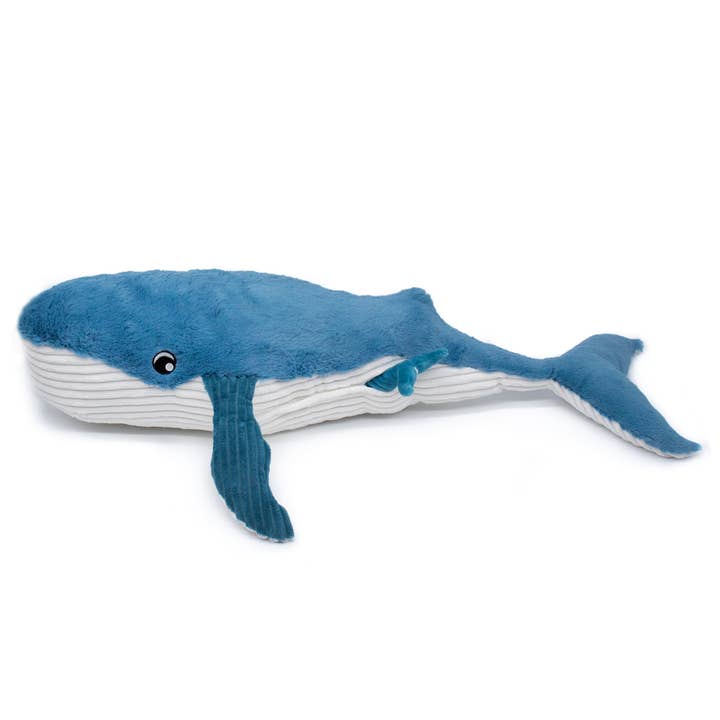 Les Déglingos, France - Wholesale Stuffed/plush toy – Kids & baby - LES PTIPOTOS - 80CM GIANT WHALE MUM & BABY PLUSH BLUE4