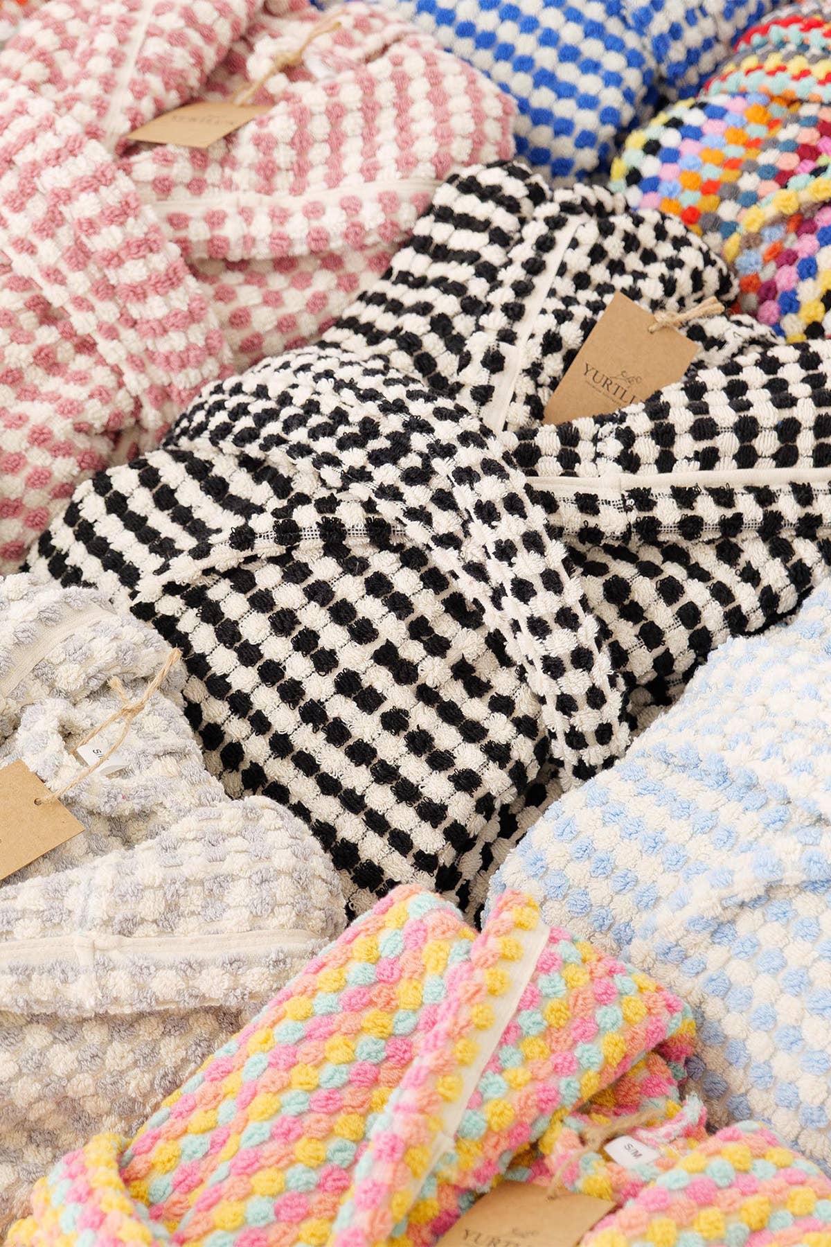 YURTLUS - Wholesale Robe - Women's - Unique 100% Cotton Pockets Bathrobe, Bubble Handwoven Robe68