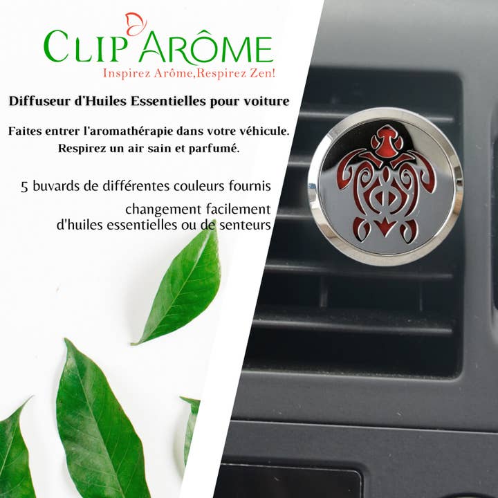 Zen'Arôme - Wholesale Car Freshener - Unisex - Car Air Freshener Clip'Arôme - Turtle1