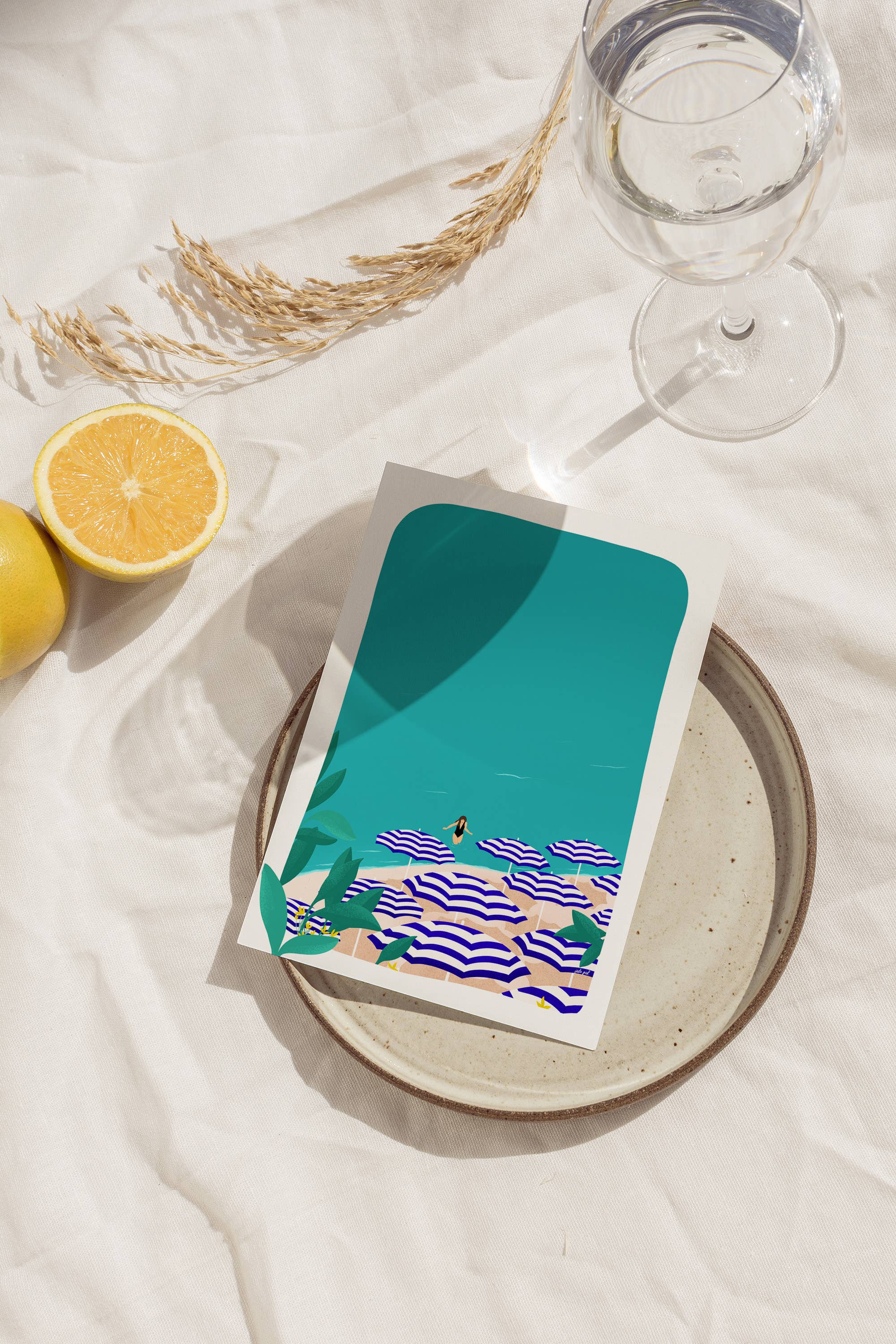 Jade Piol - Vendita all'ingrosso Poster - Spiaggia italiana - Poster dai colori caldi e vivaci1