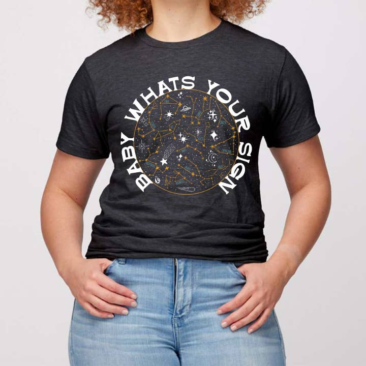 Baby Vad är ditt tecken? Zodiac Graphic Tee för wholesale av Pink House On River Road