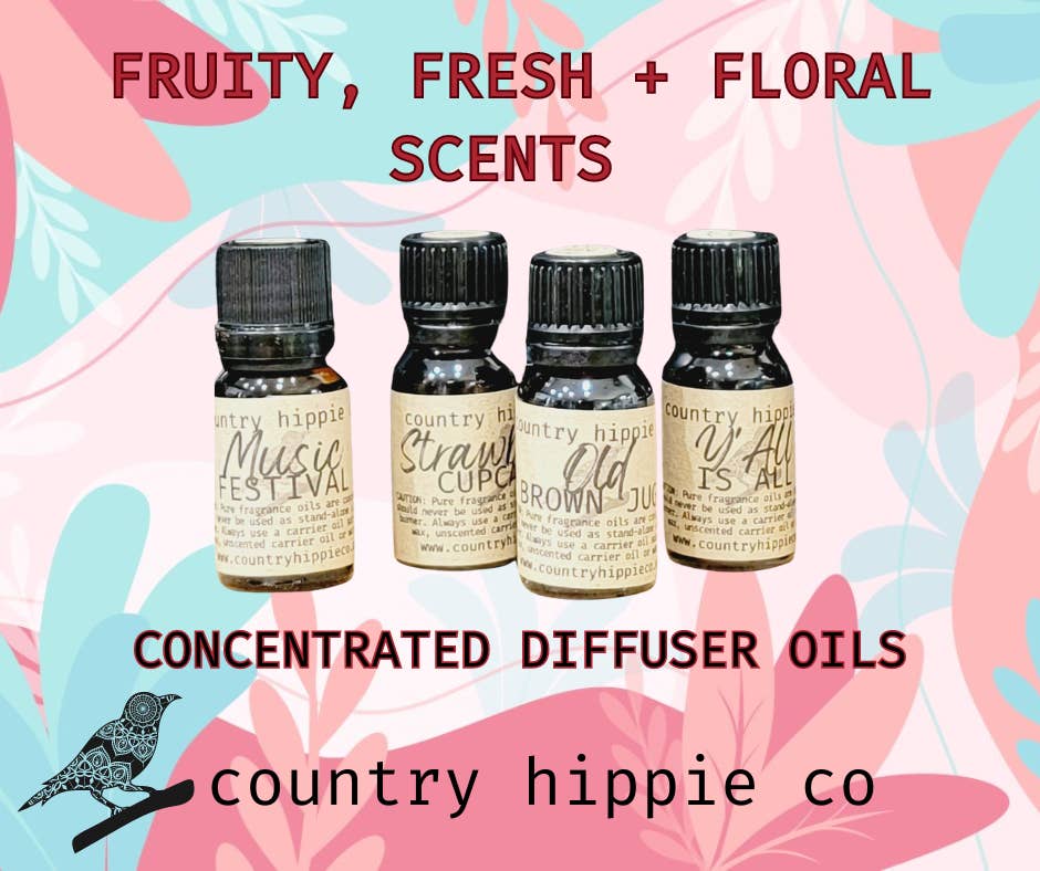 Country Hippie Co. - Wholesale Fragrance Oil - Fruity, Fresh and Floral Concentrated Oil for Diffuser 10ml