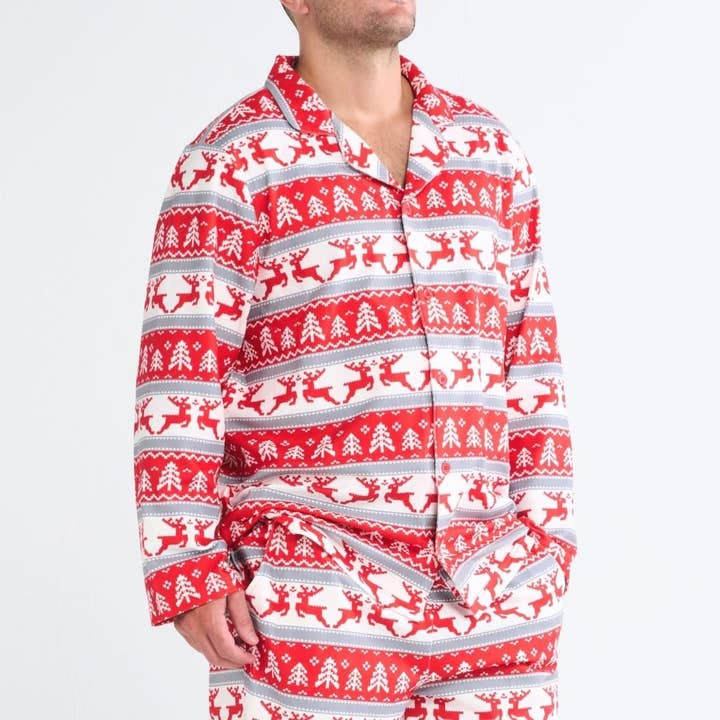 Spark Paws - Wholesale Sleepwear Top - Men's - Christmas Pajama Top - Winter Wonderland