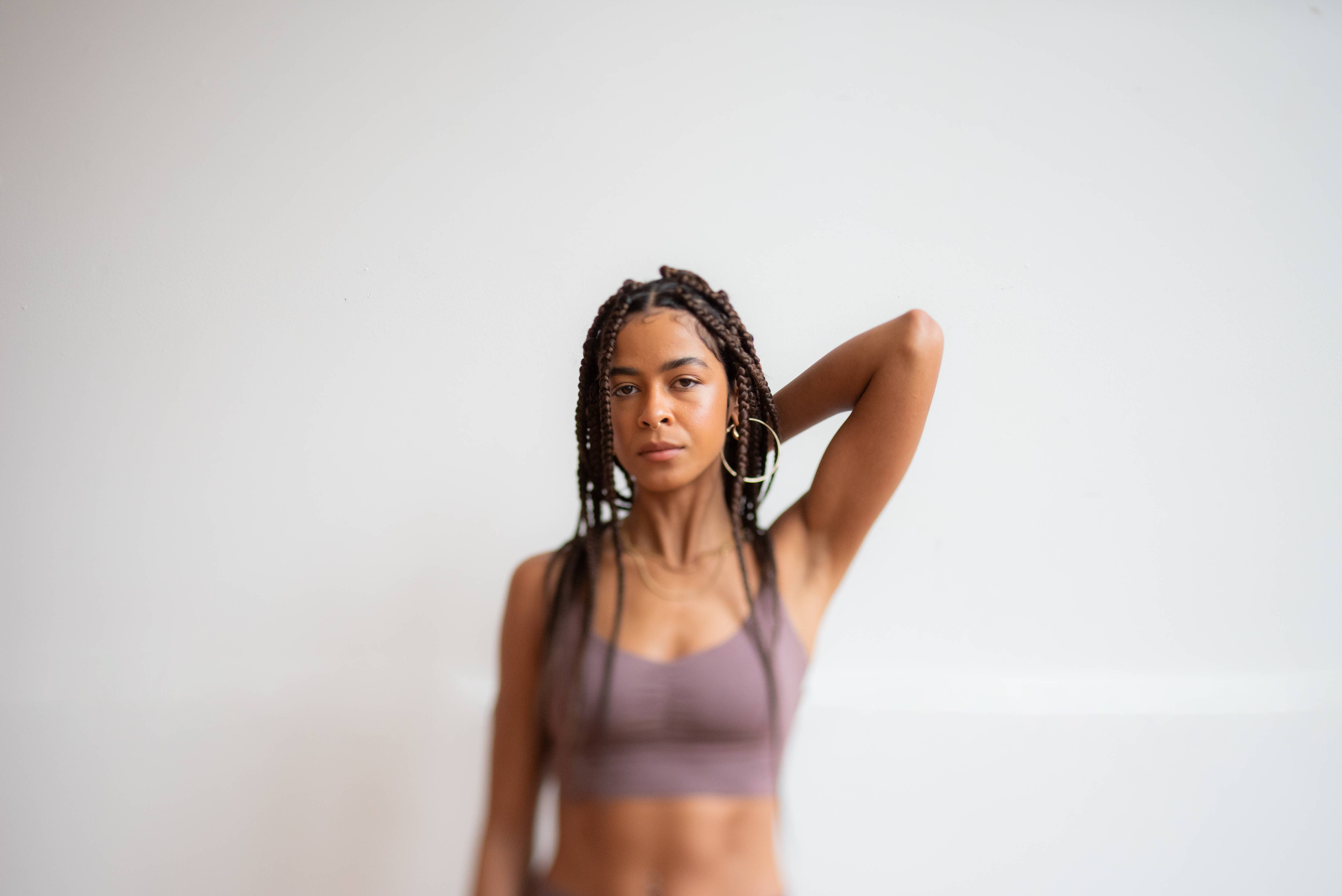 UNA PLUMA - Wholesale Bralette - Women's - Organic Bralette - Cross Back Organic Cotton Bra Top9