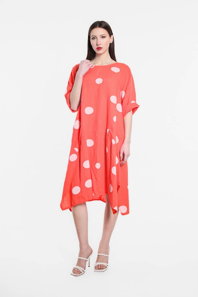 TINA Stephens Italy/Tees By Tina - Vendita all'ingrosso Vestito - Donna - Abito tascabile a pois di aprile (DSS165)11