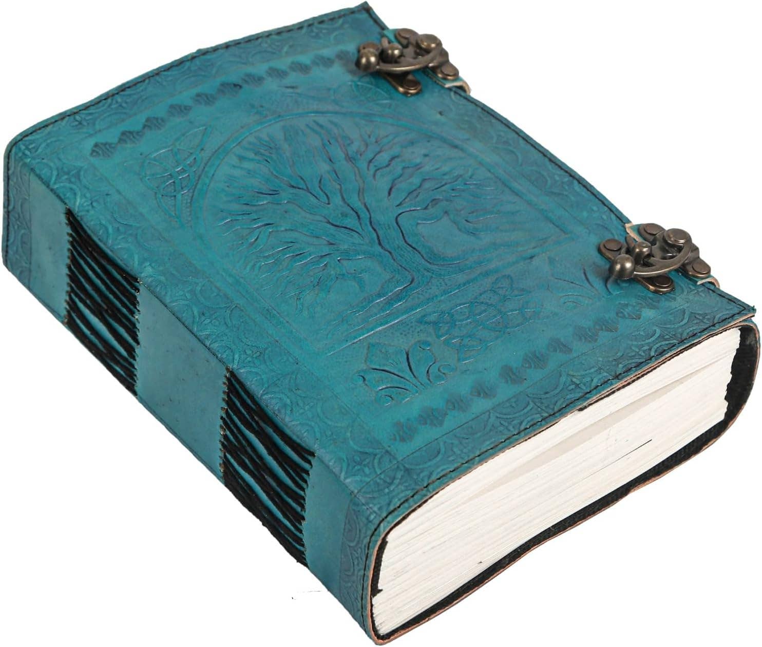 Tuzech Leather - Vente Journal intime - Tuzech grand journal de vie de 600 pages | journal en cuir | carnet de notes grand arbre de vie embossé | carnet d'écriture en cuir | journal en cuir fait main | grimoire en cuir | carnet de croquis en cuir 7 x 10 relié par fil14