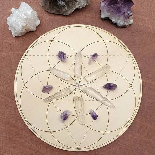 Yiska Designs - Wholesale Crystal grid - Flower of Life Crystal Grid