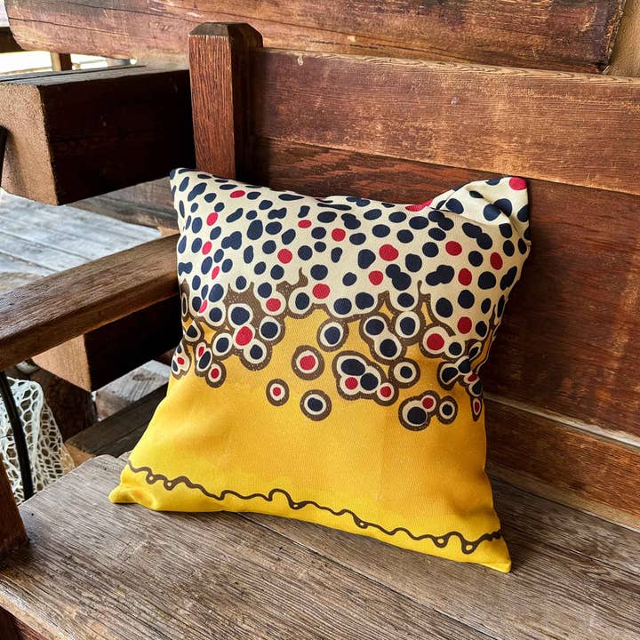 Brown Trout Pillow for wholesale by Fly Fish Wyoming