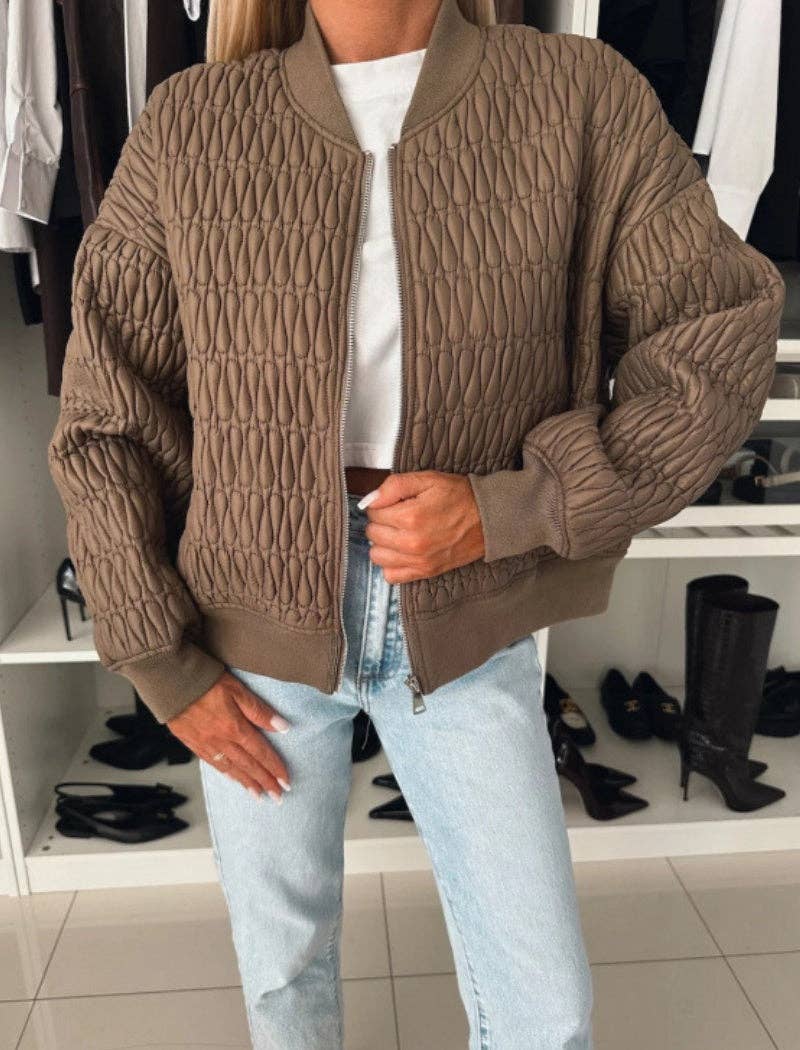 safistyle - Vente Bombers – femme - Blouson aviateur matelassé à fermeture éclair5