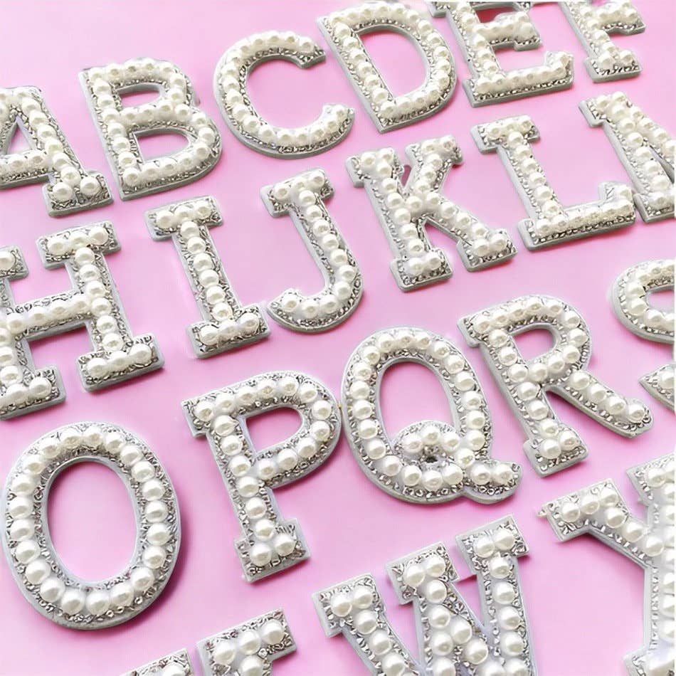 Rosie Posie Patches - Vendita all'ingrosso Toppe - Toppe con lettere in strass e perle termoadesive per la sposa2