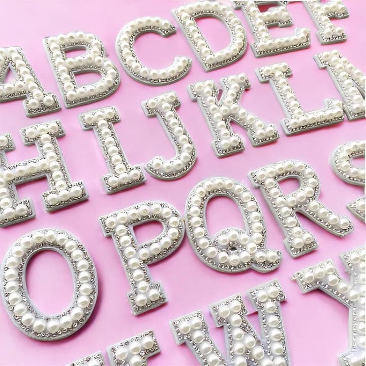 Rosie Posie Patches - Vendita all'ingrosso Toppe - Toppe con lettere in strass e perle termoadesive per la sposa2