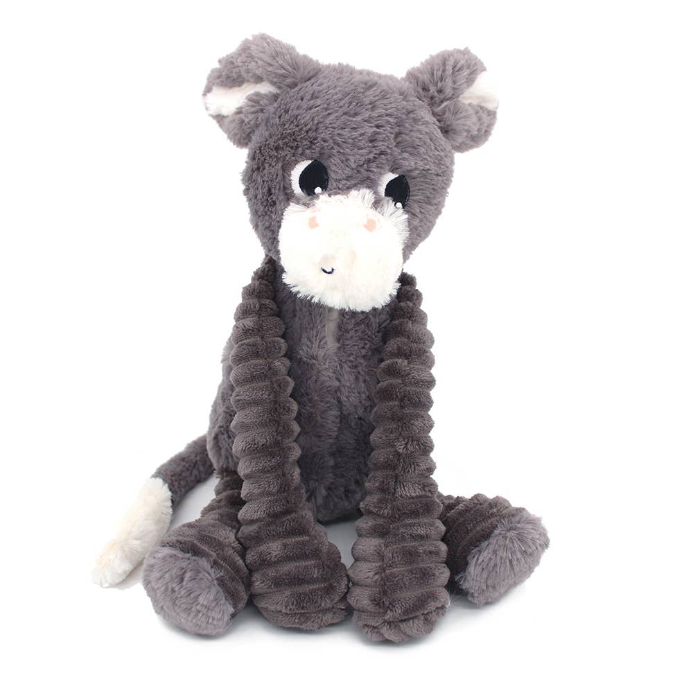 Les Déglingos, France - Wholesale Stuffed/Plush Toy - Kids & Baby - LES PTIPOTOS - 25CM MUM & BABY PLUSH DONKEY GRAY1