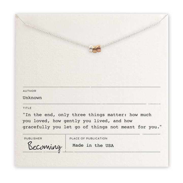 Becoming Jewelry - Wholesale Pendant/Charm Necklace - Three Things Necklace