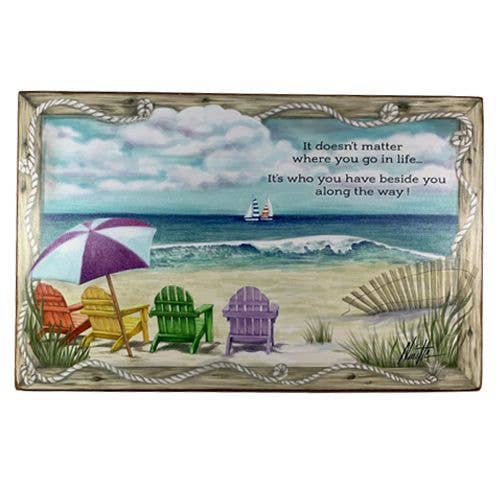 Printed Wood Plaque - Doesnt Matter where you go in life for wholesale by Barry-Owen Co., Inc.