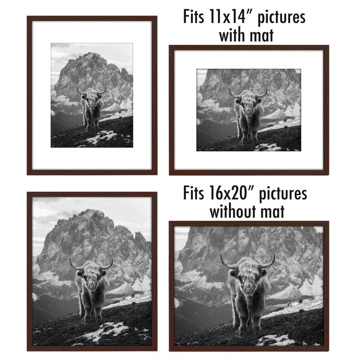 Americanflat - Wholesale Picture Frame - Americanflat Picture Frame with Mat Slim Molding (5 Pack)103