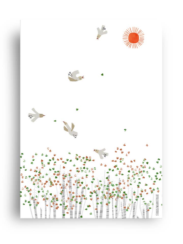 cartolina 'la primavera è nell'aria' per la vendita all'ingrosso da parte di STUDIOZWAANSTRAAT