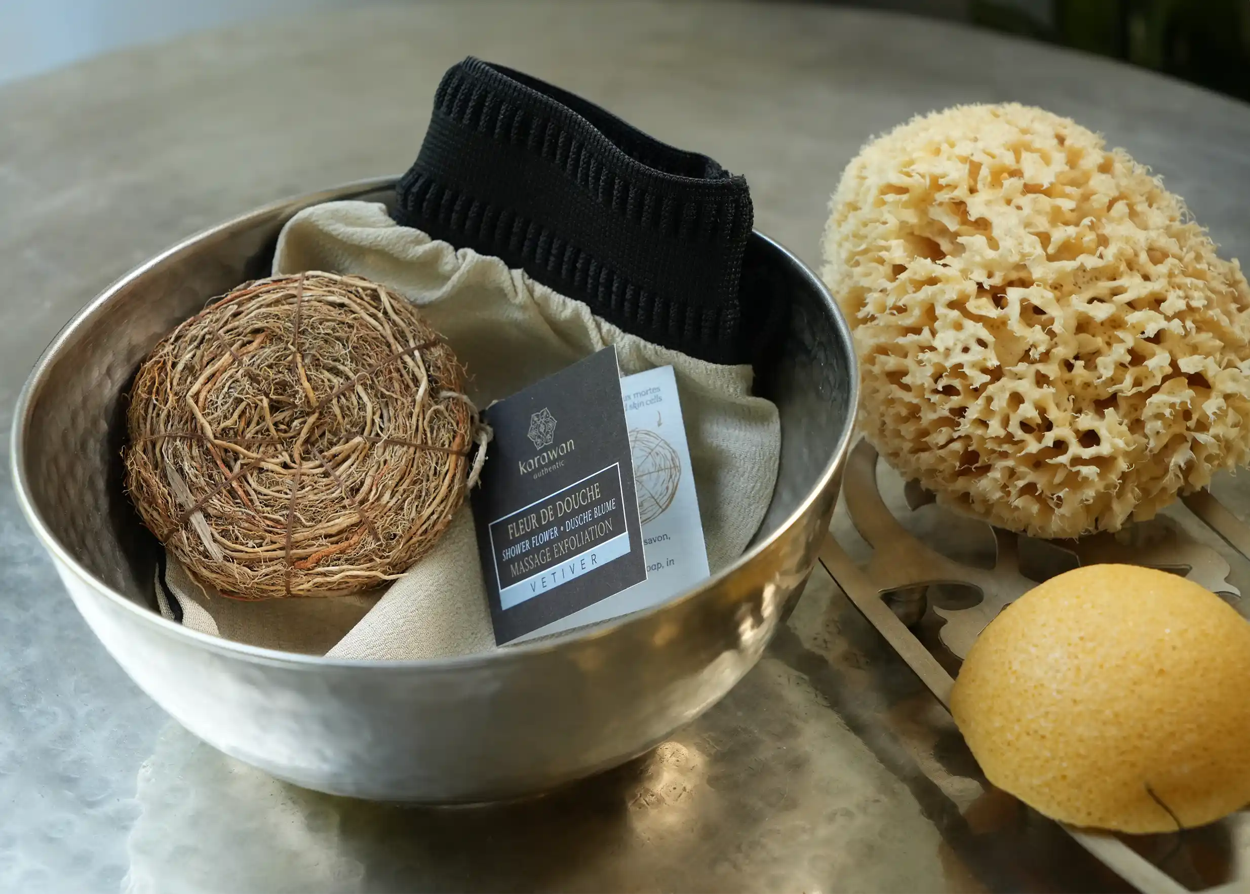 Karawan Authentic - Vente Luffa - FLEUR DE DOUCHE - VETIVER4
