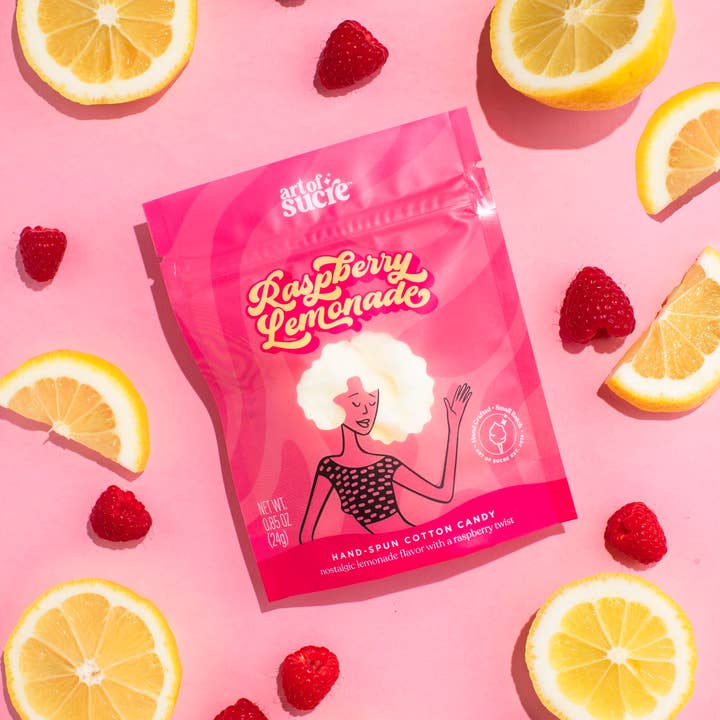 Art of Sucre - Wholesale Cotton Candy - Raspberry Lemonade Flavored Gourmet Cotton Candy