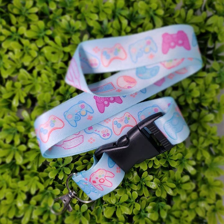 Pastel Game Controller Lanyard for wholesale by Fresh Hot Flavors LLC
