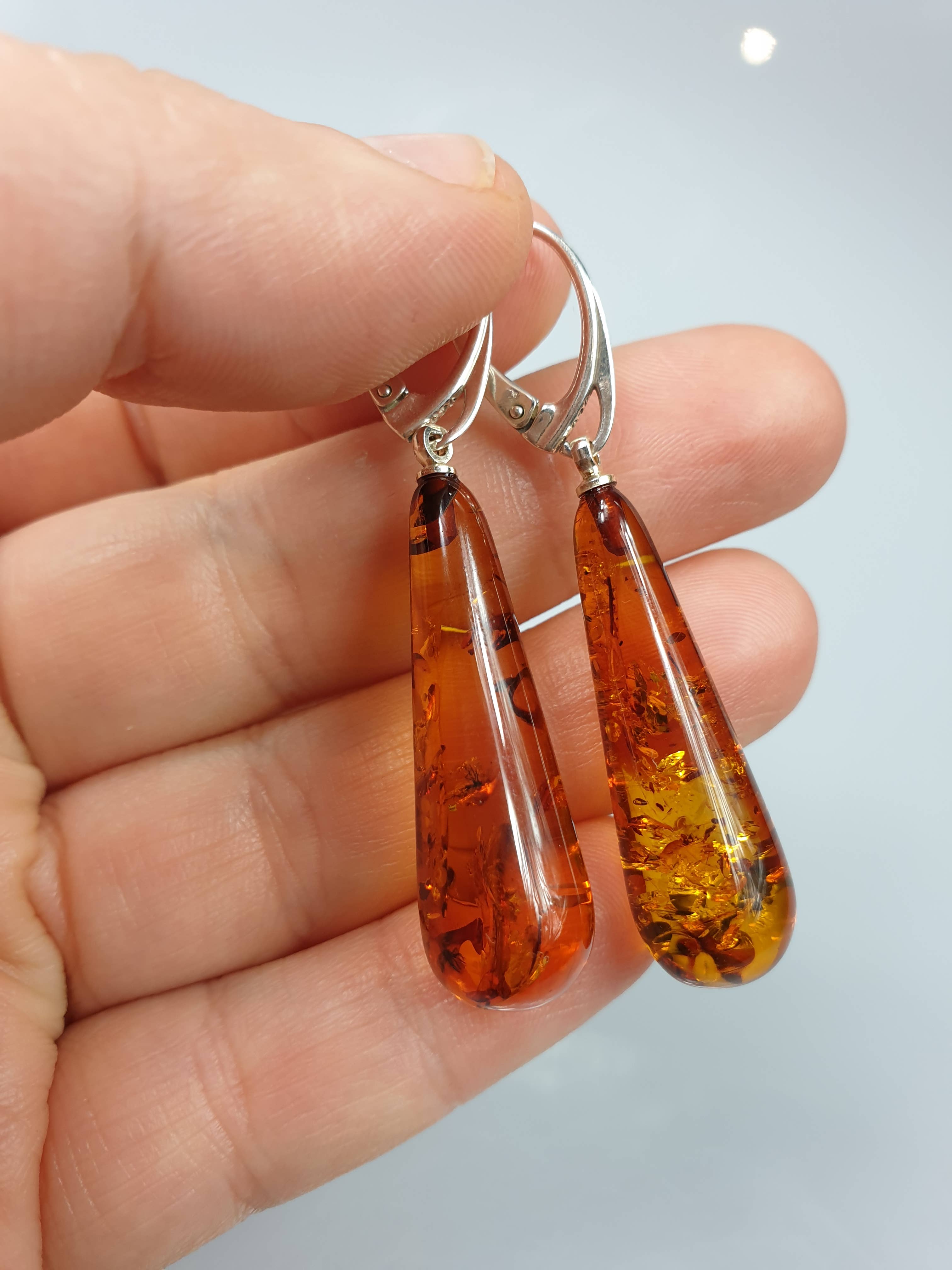 AmberLithuania - Wholesale Dangle Earrings - Amber Earrings, Gemstone Earrings, Crystal teardrop earrings2