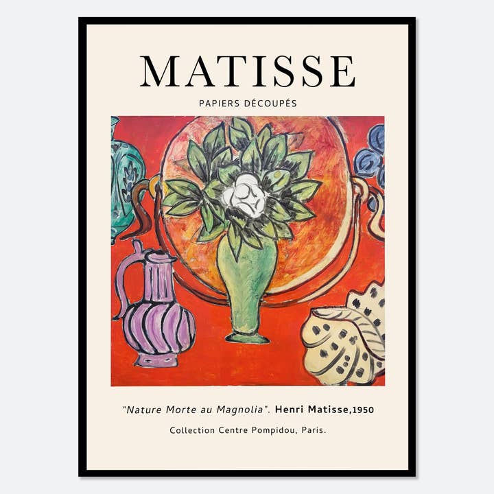 Henri Matisse Nature Morte au Magnolia Vintage-Kunstdruck M01 für den Großhandel von Sugar & Canvas
