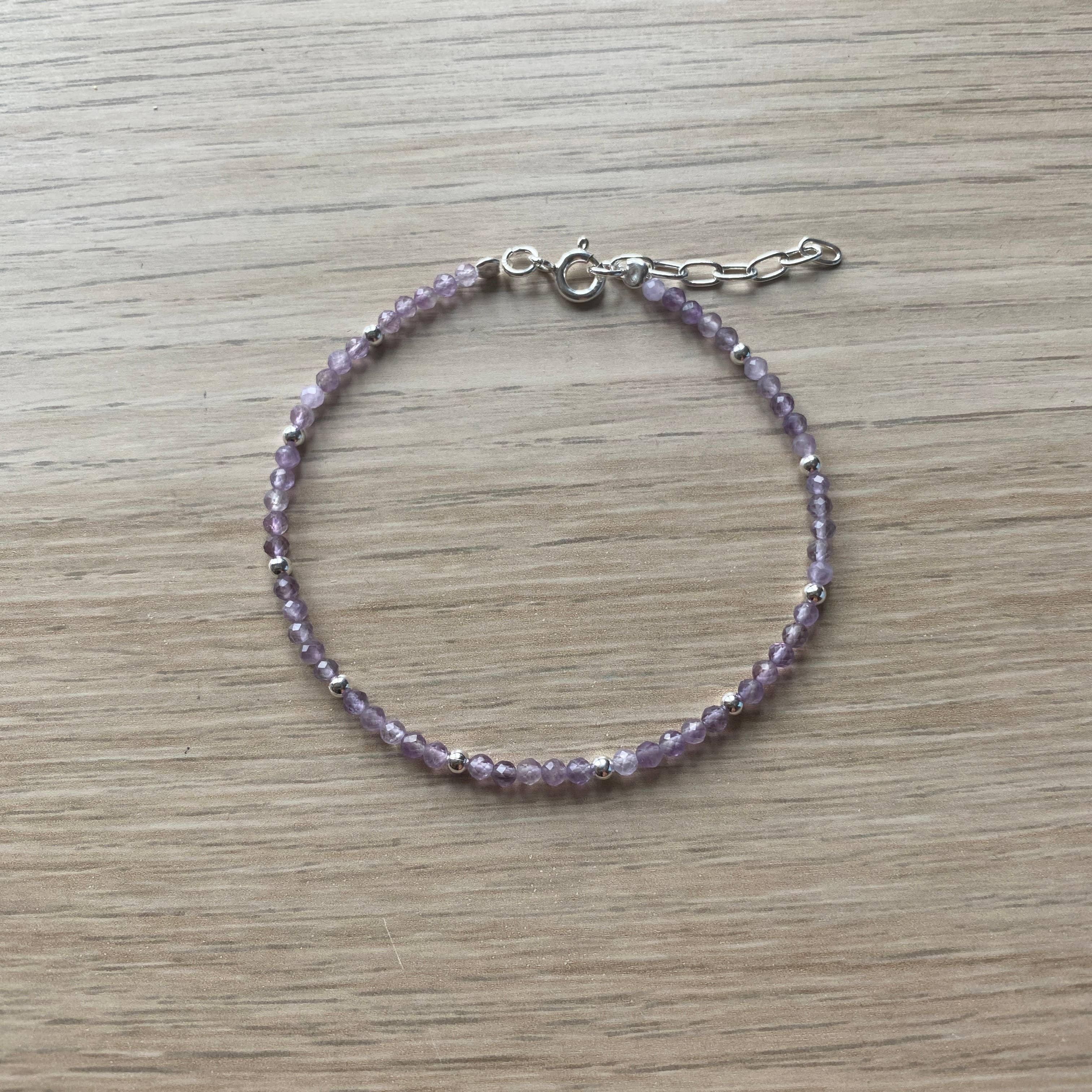 Estelle Silver - Wholesale Beaded Bracelet - Ava amethyst bracelet1