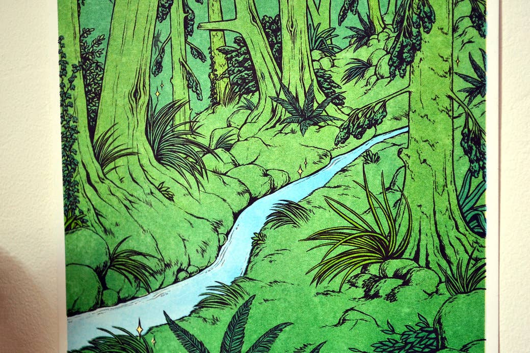 Lily Blakely - Wholesale Art Print - "Viridescent" Risograph print A4/A31