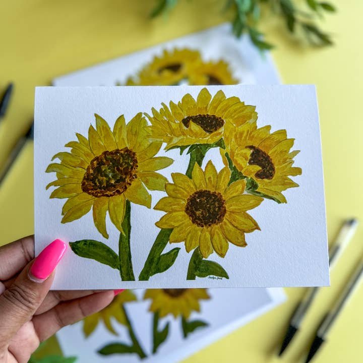 Cartes de Vœux Tournesols pour la vente par Shea Design