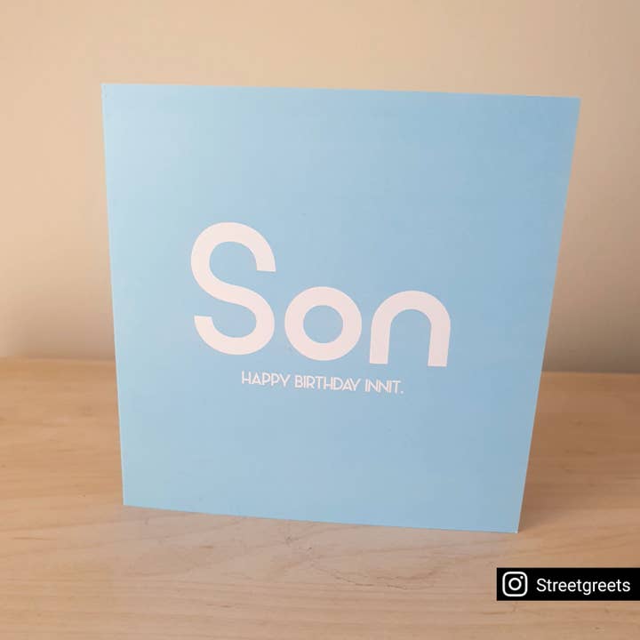 Son HB Card for wholesale by Streetgreets