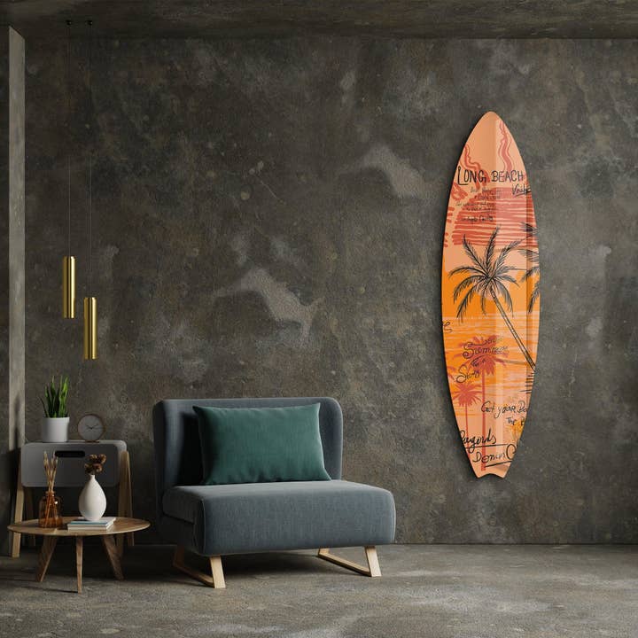 Artdesigna KG - Wholesale Wall Accent - Long Beach Vibes | Surfboard Glass Wall Art3