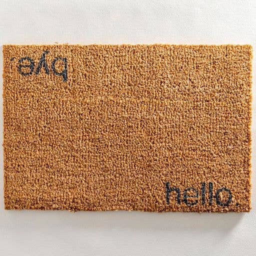 Bonjour, Bye Grey Paillasson pour la vente par Artsy Mats