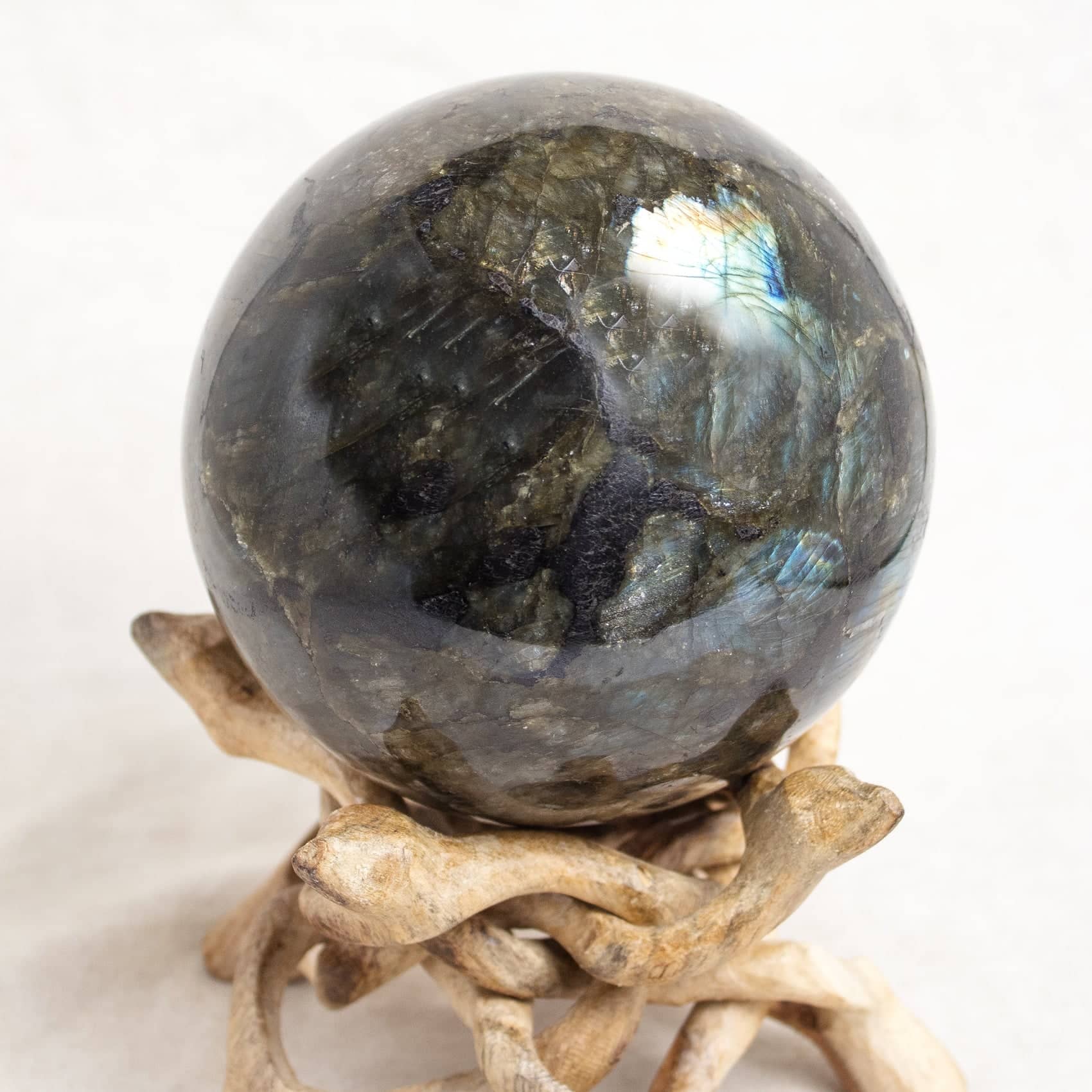 Tiny Rituals - Wholesale Spiritual Stone/Crystal - Labradorite Sphere - 1 of a Kind - Large - AAA Premium Quality14