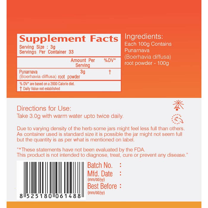 Vedic Juices - Wholesale Protein/Superfood Powder - Vedic Punarnava Powder1