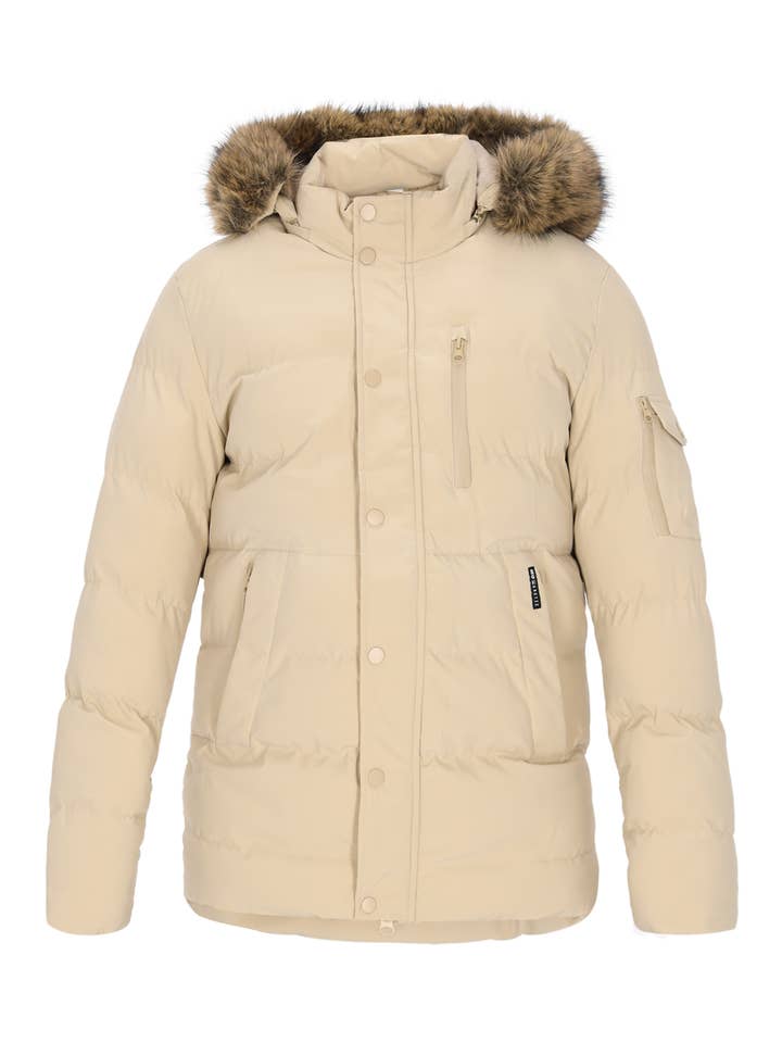 Mo Arctic Men Polyester Regular Fit Coat (87146203-MO08) for wholesale by MO Streetwear