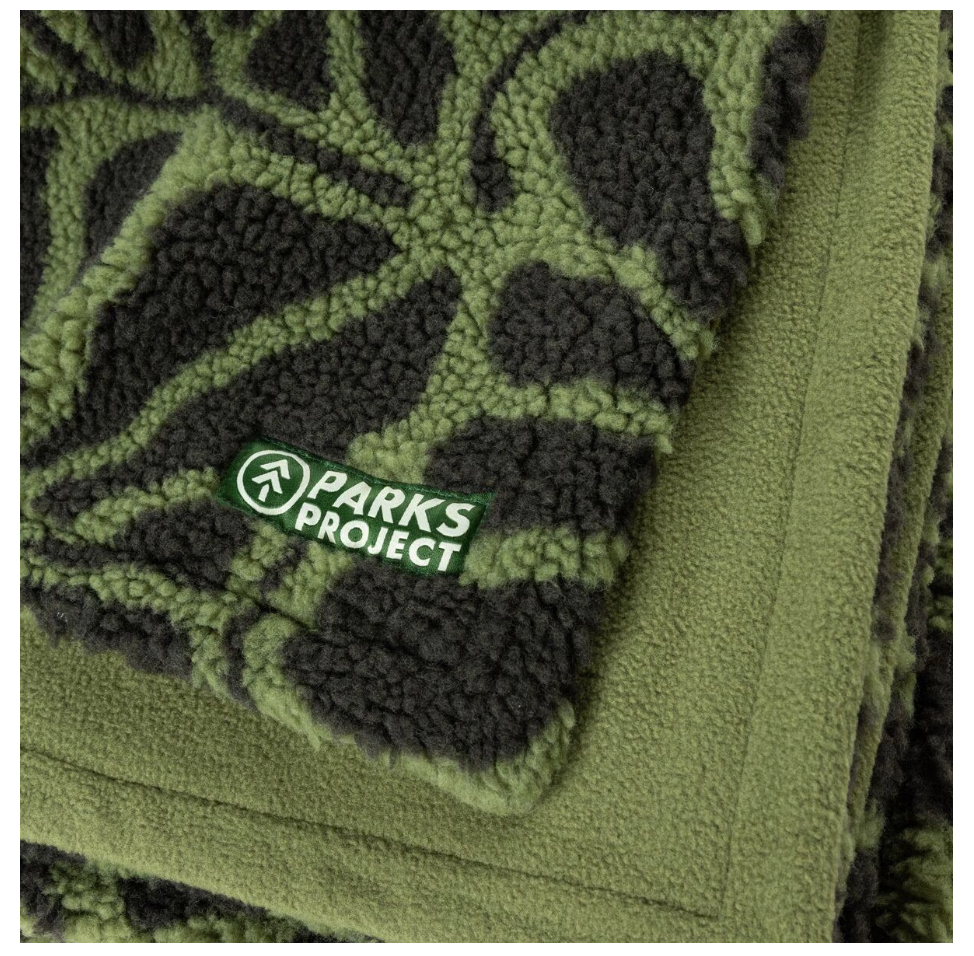 Fern High Desert Wildflowers High Pile Fleece Throw for wholesale on Faire2