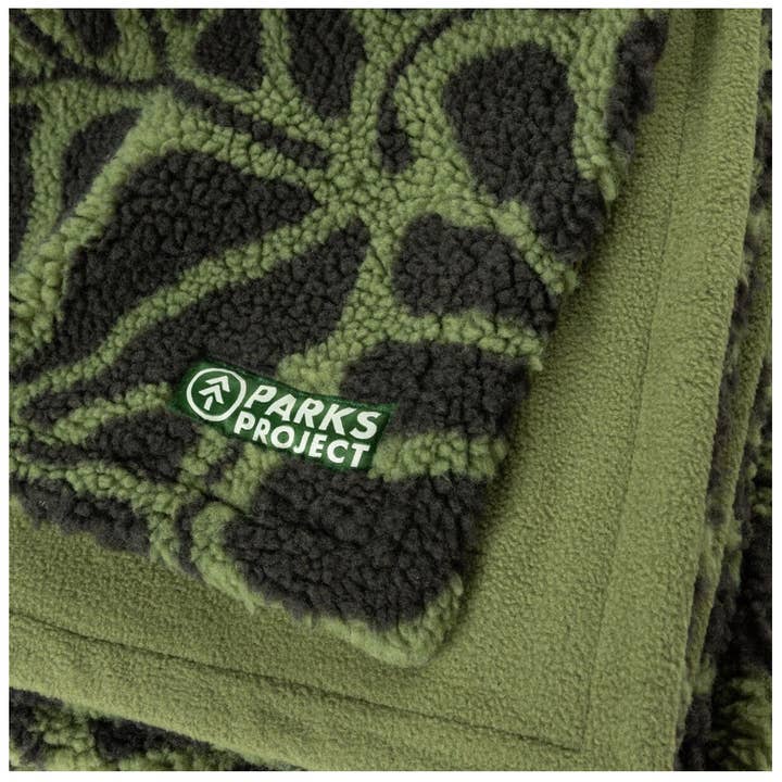 Fern High Desert Wildflowers High Pile Fleece Throw for wholesale on Faire2