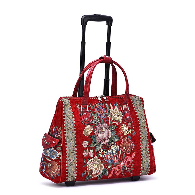 Mellow World - Wholesale Tote Bag - Women's - Flower Shop Vintage Tapestry Rolling Tote2