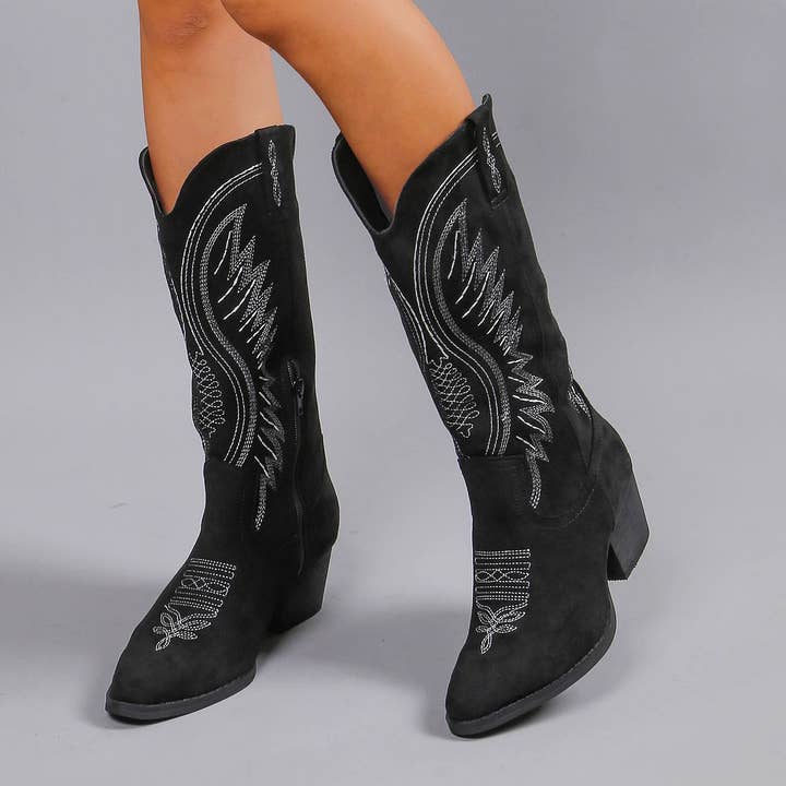 J.Adams Shoes - Wholesale Cowboy Boots - Women's - Roundup | Black4
