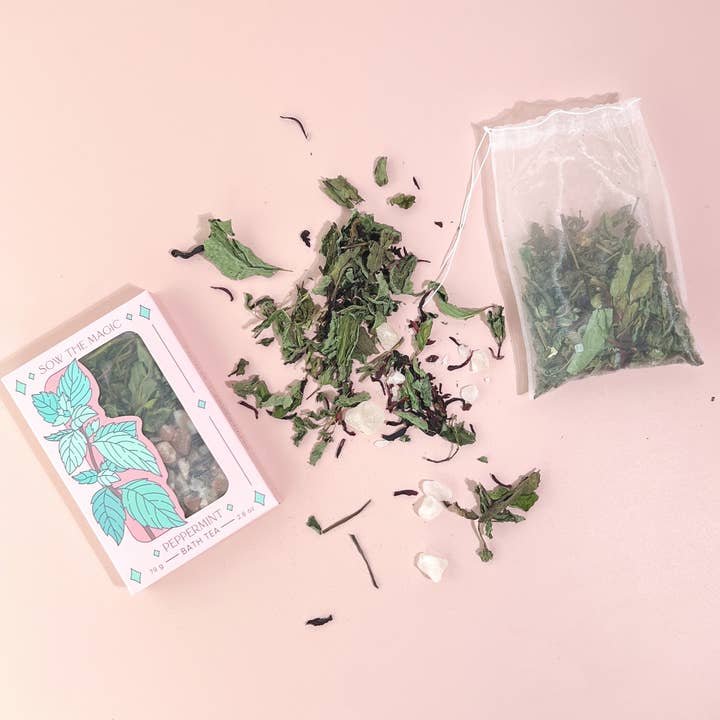 Sow the Magic - Wholesale Bath Soak/Milk - Peppermint Tarot Botanical Bath Tea Box