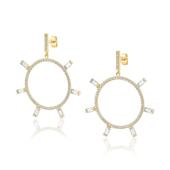 cerchi tondi per pave e baguette per la vendita all'ingrosso da parte di Ela Rae Jewelry Llc.