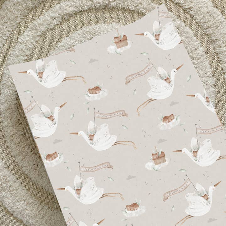 Unisex Wedge Baby Changing Mat | Handmade UK | Storks and Bear for wholesale by Bobbin and Bumble - Baby Changing Mats