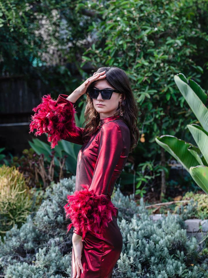 Jennafer Grace - Wholesale Dress - Women's - Julianne Dress in Electric Cherry9