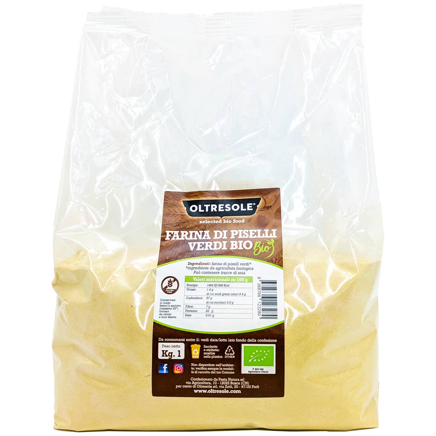 Oltresole - Wholesale Gluten-Free Flour - ORGANIC PEA FLOUR 1 Kg0