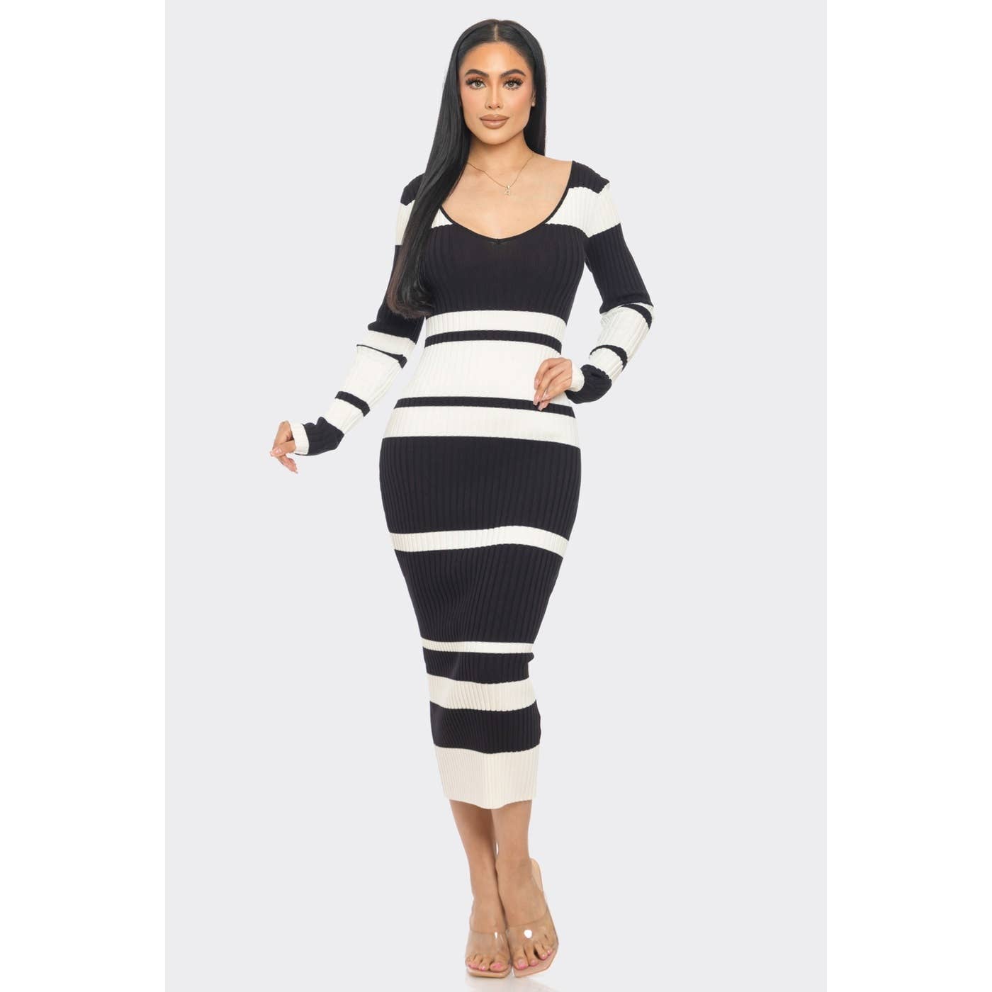 omgstyles – Vestido - Mulher por atacado – Vestido de Camisola Midi Classy2