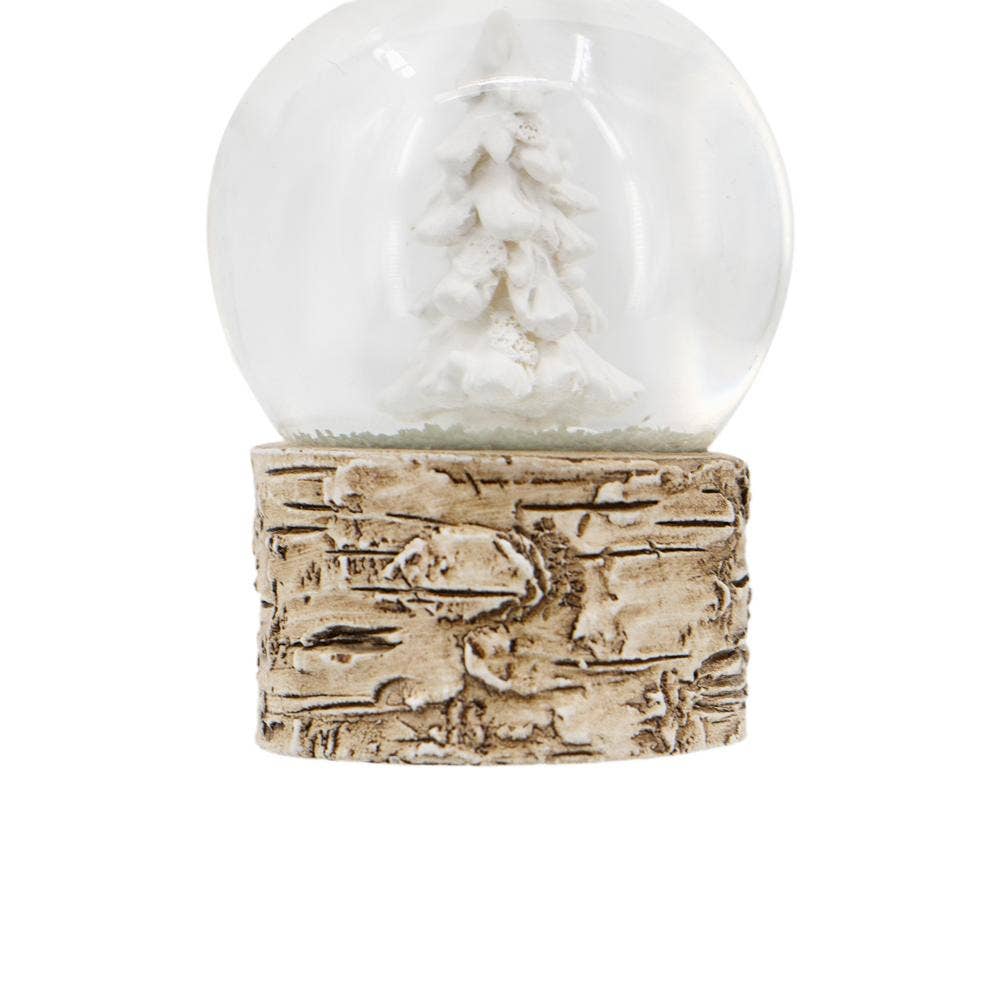 A&B Home Group Inc. – Ornamento por atacado – Globo de Água de Resina com Vidro D1.8x3"H c/ Ornamento de Árvore Base de Bétula2