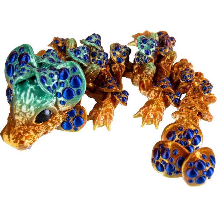 Kheops International - Wholesale Fidget Toy - Kids - 3D Printed Fidget Small Mushroom Dragon-Ast'd Colors1