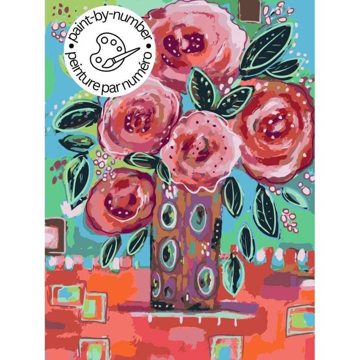 PAINT-BY-NUMBER KIT Pretty in Pink by Karrie Evenson for wholesale by Diamond Brands