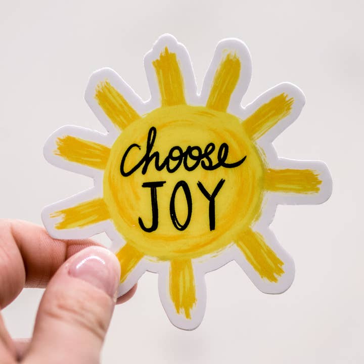 Confezione da 50 Adesivi — Scegli Joy, Adesivi 3x3 per la vendita all'ingrosso da parte di Savannah and James Co