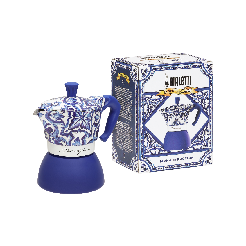 Bialetti X Dolce&Gabbana Blue Mediterranean Moka Induction for wholesale on Faire4