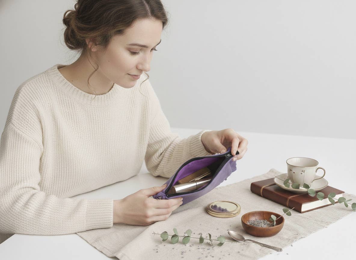 House of Kraft - Wholesale Pouch - Women's - Canvas Ruffle Pouches | Canvas Travel Pouches | Zipper Pouch38